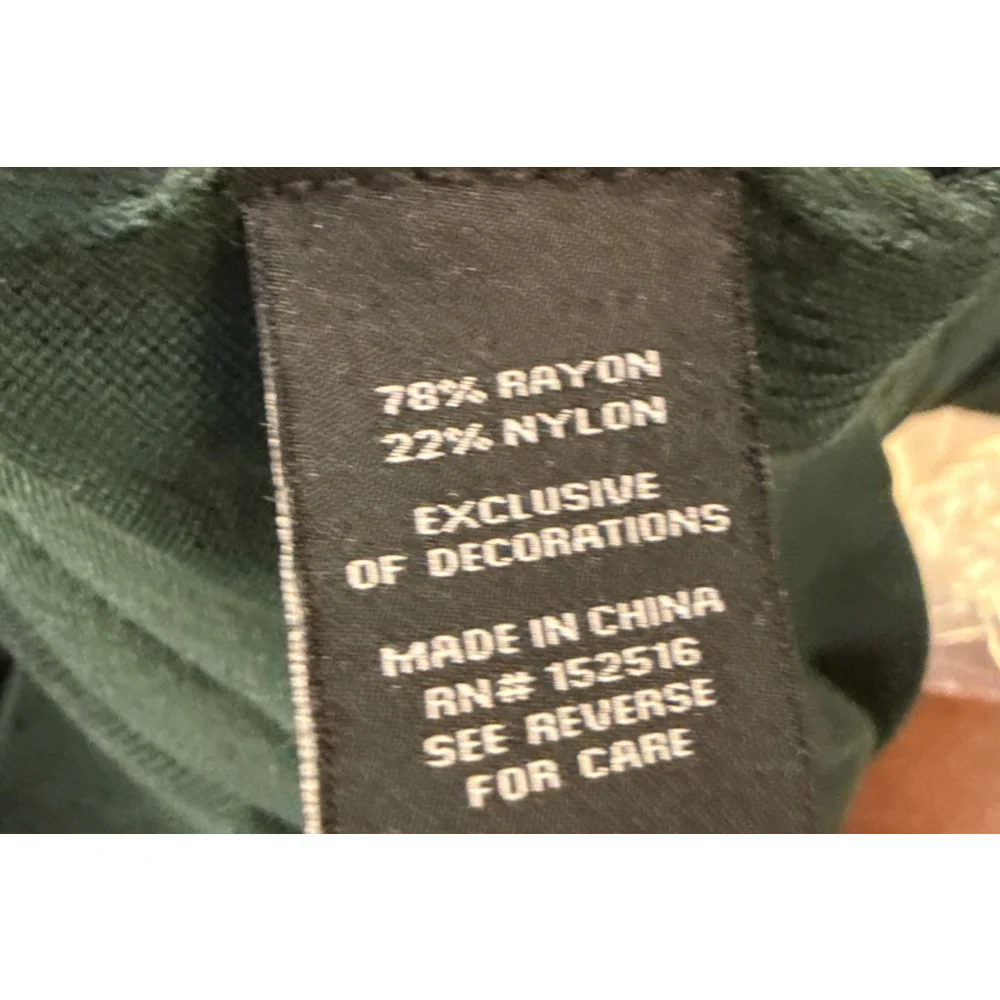 Women's Ryan Wythe Green Crew Neck Sweater 5X - Picture 6 of 6